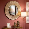 Kelsey Mirror Round Champagne 100 cm life style picture