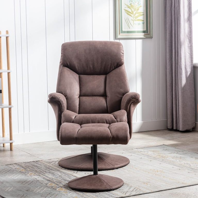 Kenmare Swivel Accent Chair Chestnut