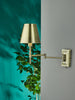 Kensington 1 Light Swing Arm Wall Light Antique Brass life style picture