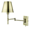 Kensington 1 Light Swing Arm Wall Light Antique Brass picture on the white background