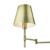 Kensington 1 Light Swing Arm Wall Light Antique Brass close view picture of the lamp shade