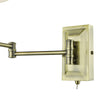 Kensington 1 Light Swing Arm Wall Light Antique Brass close view picture of the fitting bar