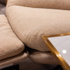 Khloe Rocking Swivel Chair with Stool Biscuit close view picture of the chairs seat