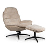 Khloe Rocking Swivel Chair with Stool Biscuit picture on the white background