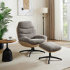 Khloe Rocking Swivel Chair With Stool Latte life style picture