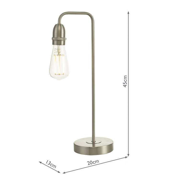 Kiefer Table Lamp Satin Chrome - Lighting Collection for Home Decor