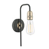Kiefer Wall Light Black & Antique Brass picture on the white background