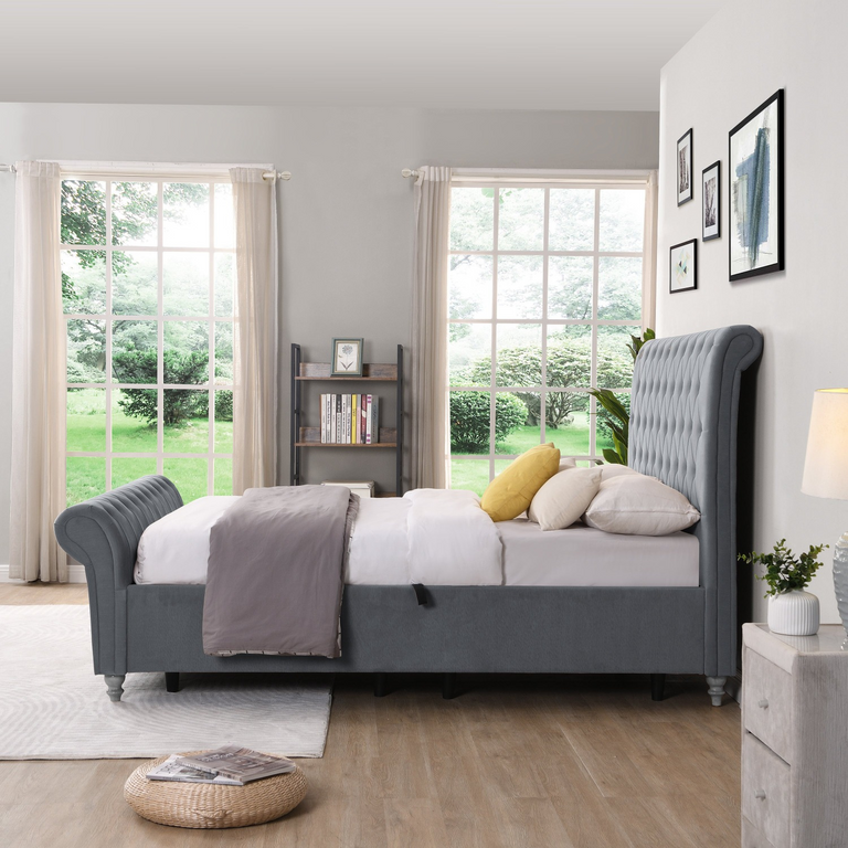 Kilkenny Ottoman King Bed Grey