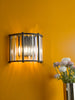 Kiran 2 Light Wall Light Satin Black and Crystal life style picture