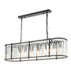 Kiran 7 Light Bar Pendant Satin Black and Crystal picture on the white background