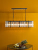 Kiran 7 Light Bar Pendant Satin Black and Crystal life style picture