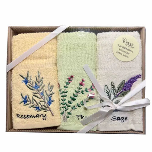 Kitchen Towel Box Set New Herbs