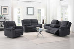 Relaxing three seater recliner sofa Klayton charcoal
