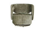 Koa Swivel Accent Chair in olive fabric
