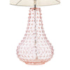 Kristina Glass Table Lamp Pink close view picture of the glass base