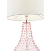 Kristina Glass Table Lamp Pink close view picture of the shade