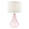 Kristina Glass Table Lamp Pink picture on the white background