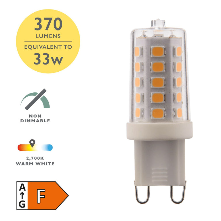 LED G9 LED Light Bulb (Lamp) 3w 370lm 2700k
