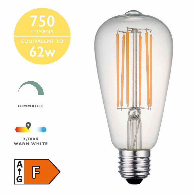LED Rustika Light Bulb (Lamp) ES/E27 7W 750LM