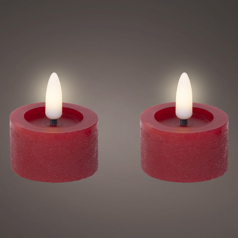 LED Tealight Wax Flat Top With Pit Steady