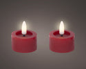 LED Tealight Wax Flat Top With Pit Steady picture on the dark background
