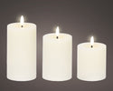 LED Tealight Wax Flat Top With Pit Steady Cream picture on the dark background