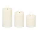 LED Tealight Wax Flat Top With Pit Steady Cream picture on the white background