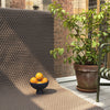 Brink & Campman Lace Outdoor Rug Grey Taupe lifestyle picture on the balcony