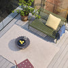 Brink & Campman Lace Outdoor Rug Sage Grey/White Sand lifestyle picture outdoor