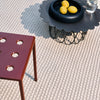 Brink & Campman Lace Outdoor Rug Sage Grey/White Sand close-view picture of the rug flatweave design