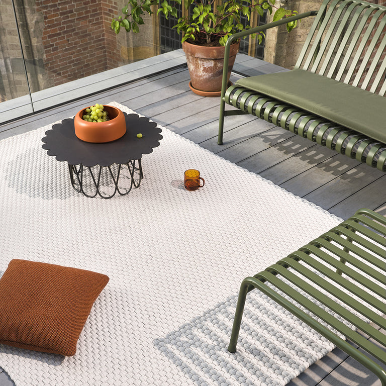 Brink & Campman Lace Outdoor Rug White Sand