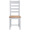 Elegant Dining Chair with a Stylish Ladder Back Design.