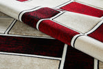 Lagos Geometric Rug Cream Red picture of the colors pallet