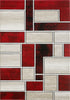 Lagos Geometric Rug Cream Red picture of the rug design