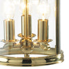 Lambeth 3 Light Lantern Dual Mount Polished Brass close view picture of the gold frame