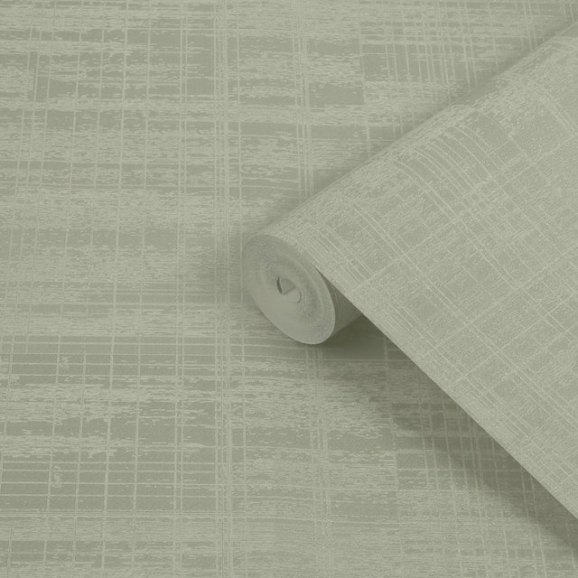 Boutique Lamont Weave Wallpaper Laurel - Modern Sage Wall Decor