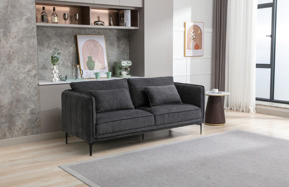 Landon 3 Seater Sofa Dark Grey