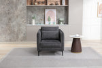 Landon Armchair Dark Grey life style close front view