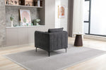 Landon Armchair Dark Grey life style backing view photo