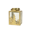 Lantern Iron Powder Coating With Tree and House Scenery Small picture on the white background