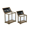 Lantern Set of 2 Gold 57cm lanterns with opened tops