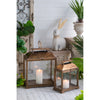 Lantern Set of 2 Gold 57cm life style picture with candles inside