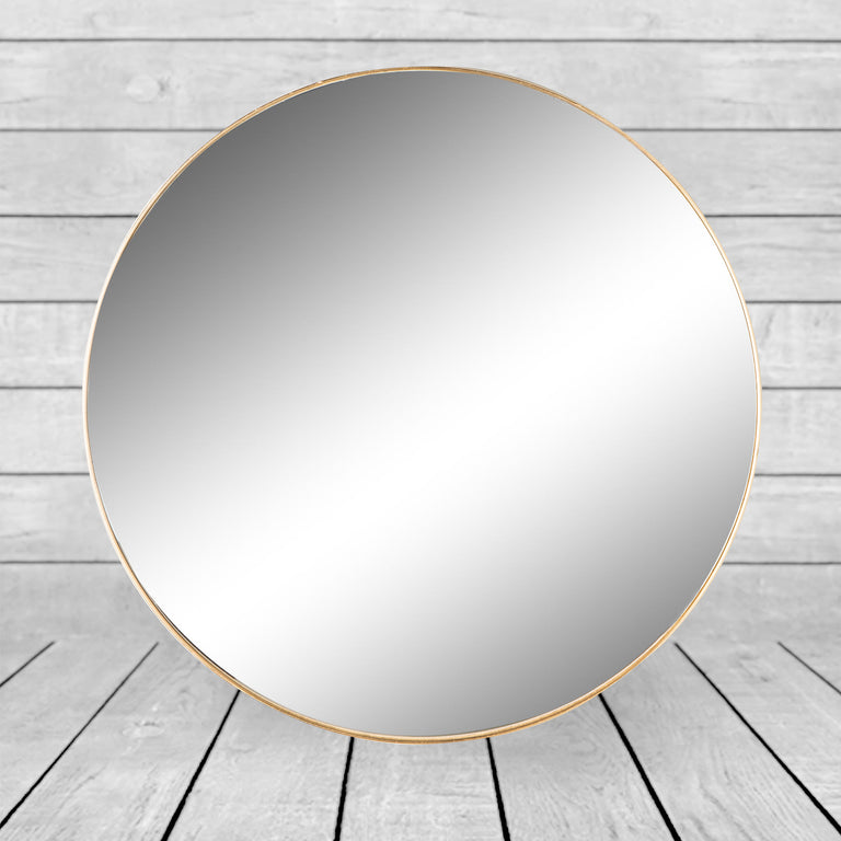 Large Round Gold Framed Arden Wall Mirror