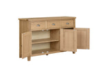 Marsden Large Sideboard Natural Oak picture with opened doors