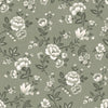 Laura Ashley Bradenbury Trail Wallpaper Antique Green close view picture of the pattern design