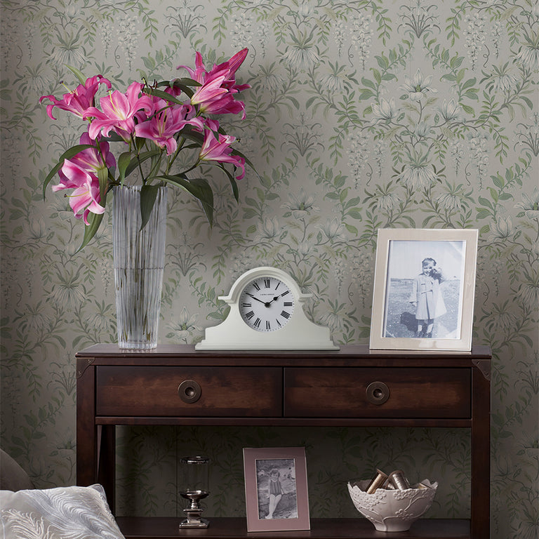 Laura Ashley Edith Mantel Clock Ivory