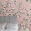 Stunning Laura Ashley Mural Eglantine with romantic blush tones and floral motif