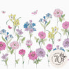 Laura Ashley Gilly Mural featuring a vibrant multi-color botanical pattern.