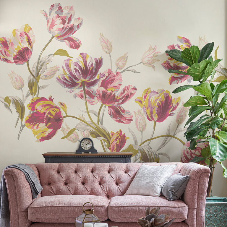 Laura Ashley Mural Gosford Cranberry