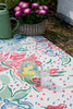 Laura Ashley Lilith Outdoor Floral Rug Poppy Red lifestyle picture outside